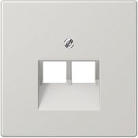 Лицевая панель Jung LS990 для 2-м. розетки RJ11/RJ45 серый картинка